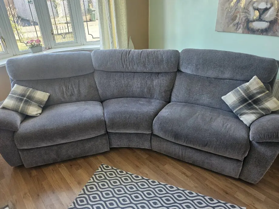 DFS U bend sofa, with declining ends seats