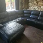 Black Recliner Corner Sofa