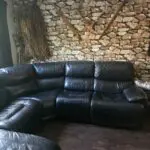 Black Recliner Corner Sofa