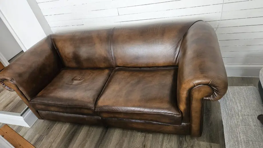 Brown Leather Sofa