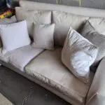 Cream Duresta Sofa & Footstall
