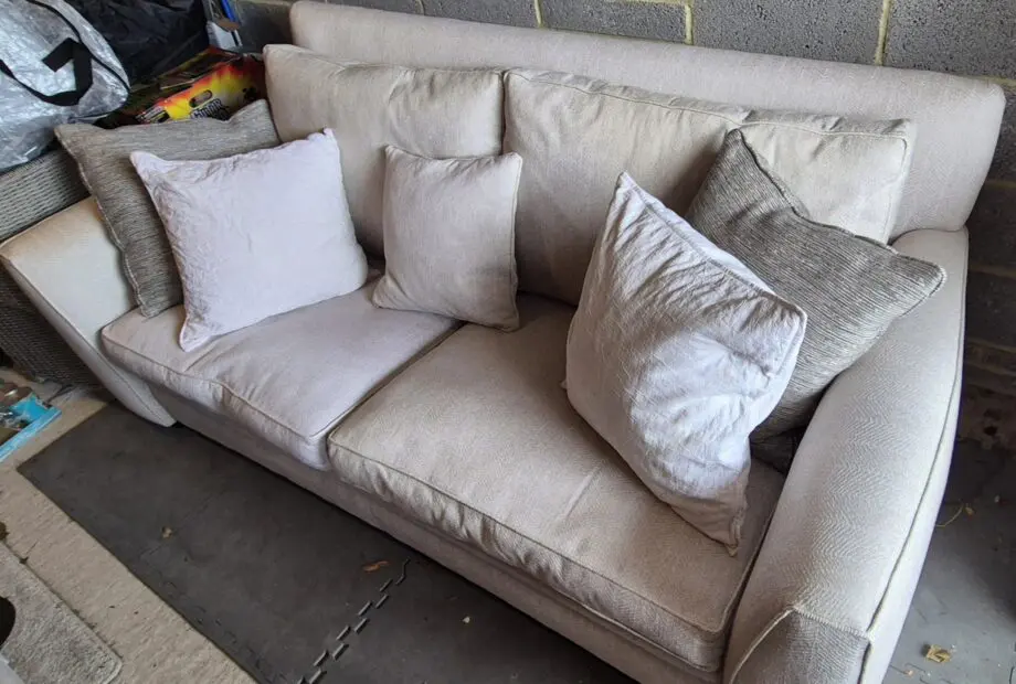 Cream Duresta Sofa & Footstall