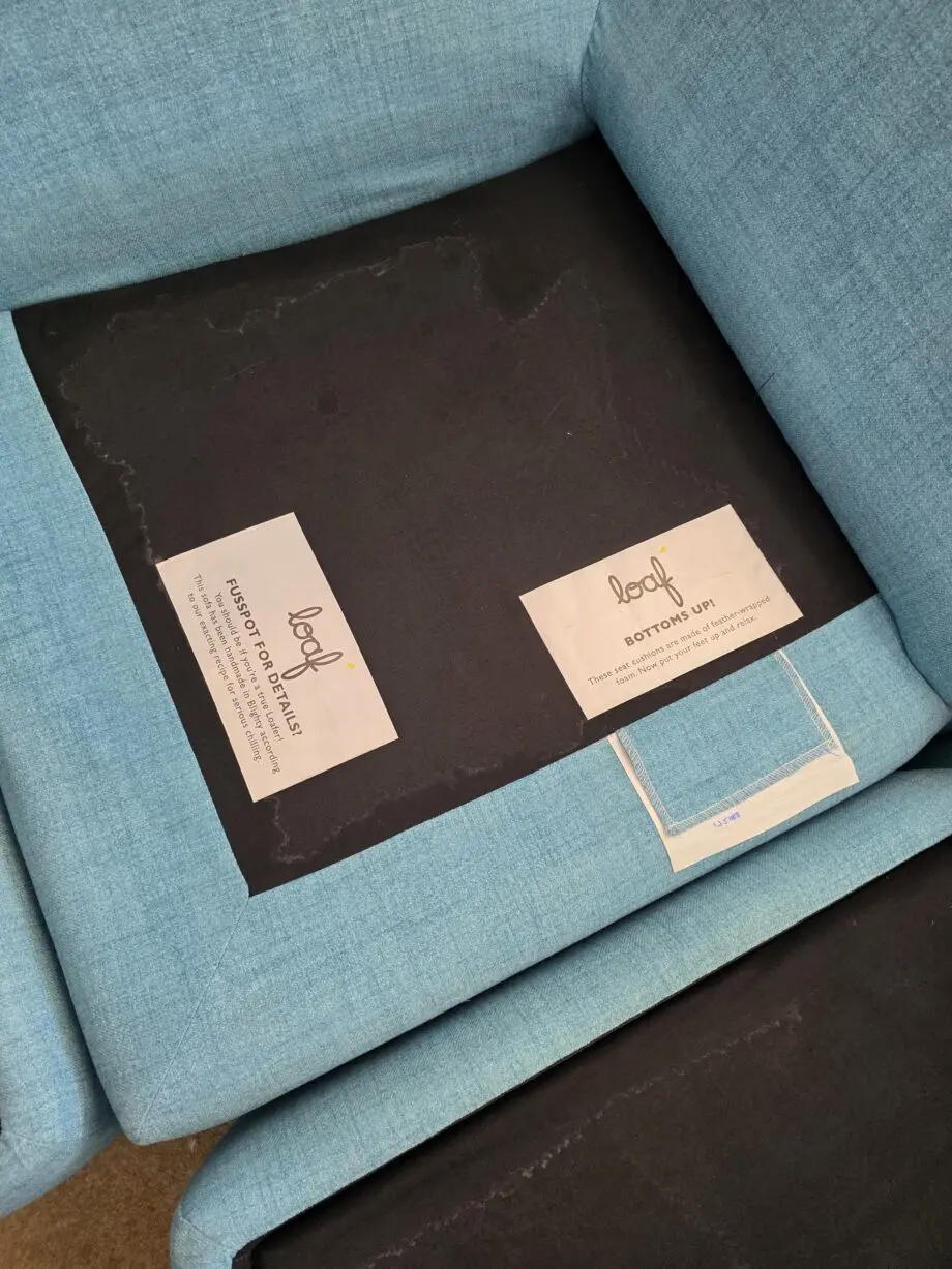Loaf Chatnap modular corner sofa in Moroccan Blue Clever wooly fabric with storage
