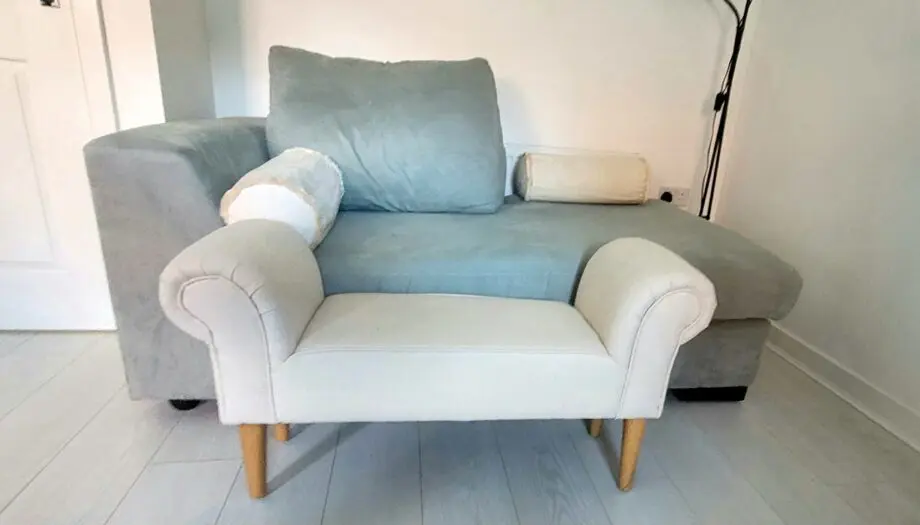 Green Chaise Longue Sofa Green PLUS mini Chaise Longue accompanier