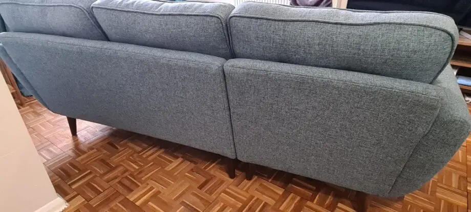 3-yr-old DFS teal 3-seater sofa