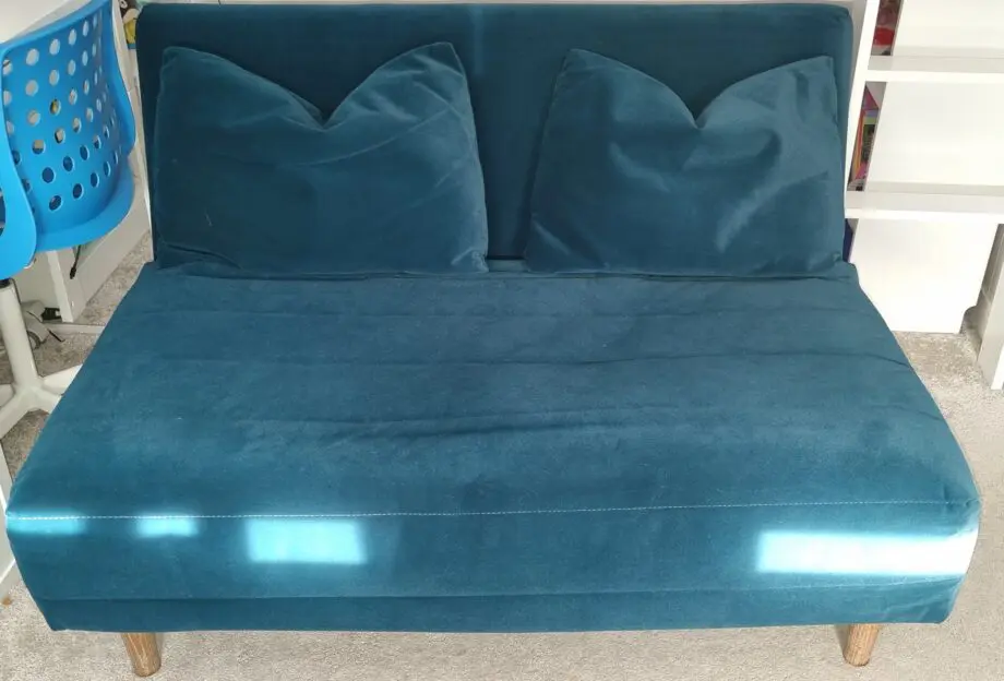M&S Teal Velvet Logan Small Double Sofa Bed