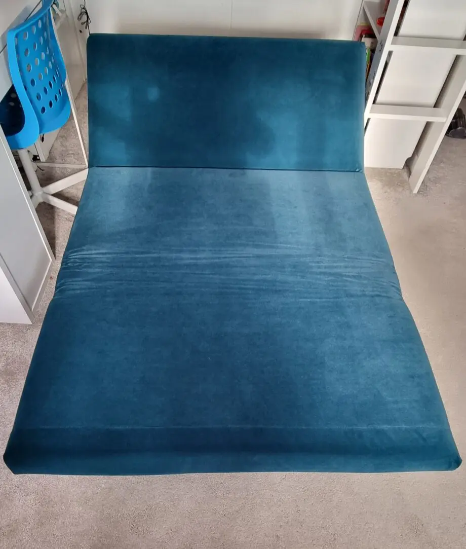 M&S Teal Velvet Logan Small Double Sofa Bed