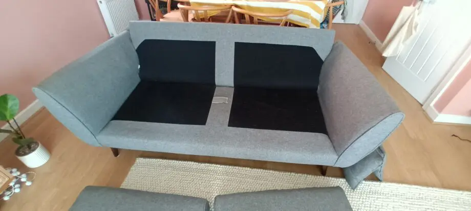 French Connection/DFS Grey Zinc 3 Seater Sofa