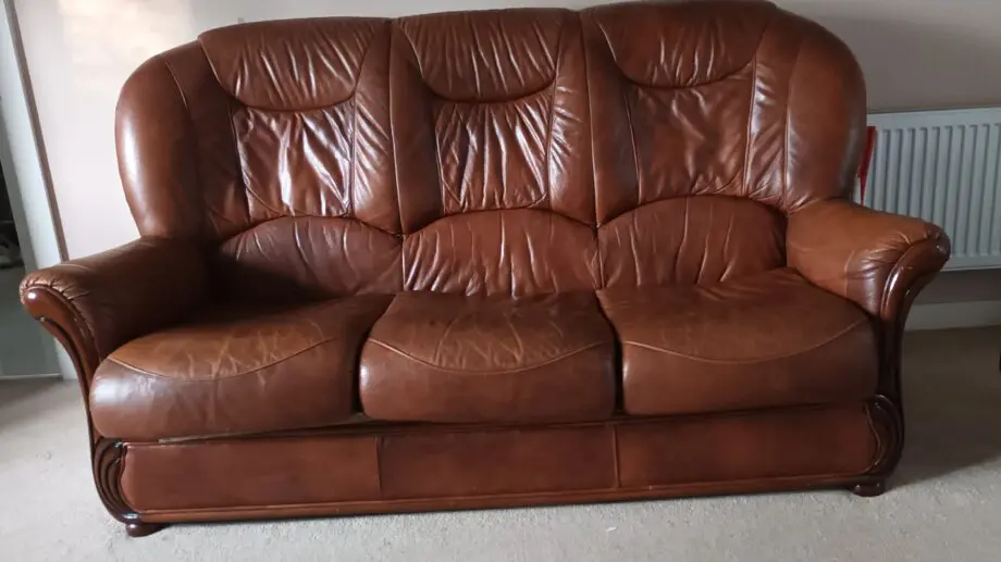 Italian Leather Sofa set (3+1+1) - Trio Furnishings