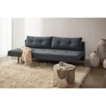 Innovation Living Recast Sofa Bed with Pocket Sprung Mattress, Dark Leg, Dark Blue Nist Blue