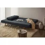 Innovation Living Recast Sofa Bed with Pocket Sprung Mattress, Dark Leg, Dark Blue Nist Blue