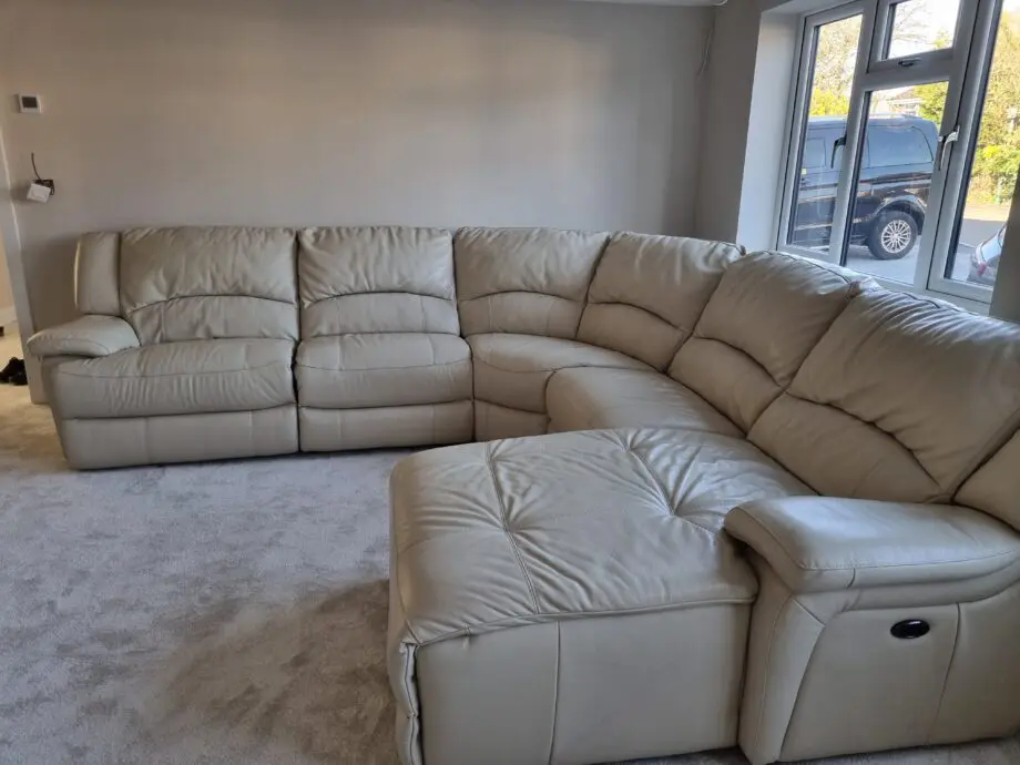 World of Leather Link Leather Corner Chaise Power Sofa