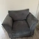 Dark Grey 3 Seater Sofa & Chair