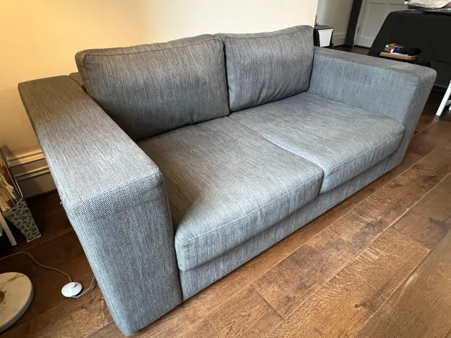 BoConcept Celano Sofa Dark Grey & Boxy Footstool