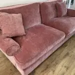 3 Seater & 4 Seater Made by Roseland, Style name is Alfie. Material is Chennile Colour is Blush (like a plum colour)