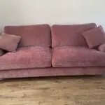 3 Seater & 4 Seater Made by Roseland, Style name is Alfie. Material is Chennile Colour is Blush (like a plum colour)