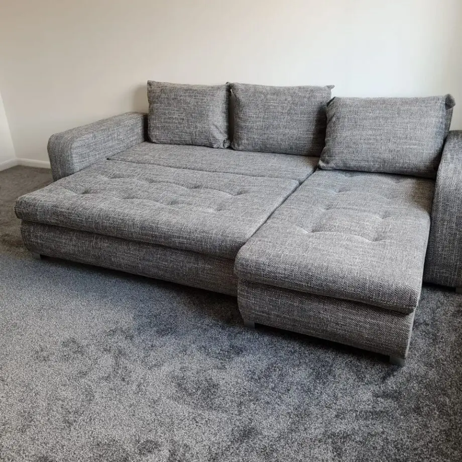 Modern Grey Corner Sofa Bed with Storage – FREE Delivery – Cash on Delivery