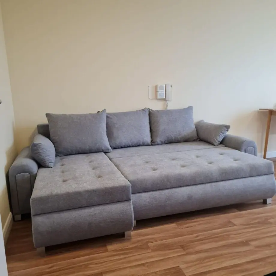 Modern Grey Corner Sofa Bed with Storage – FREE Delivery – Cash on Delivery