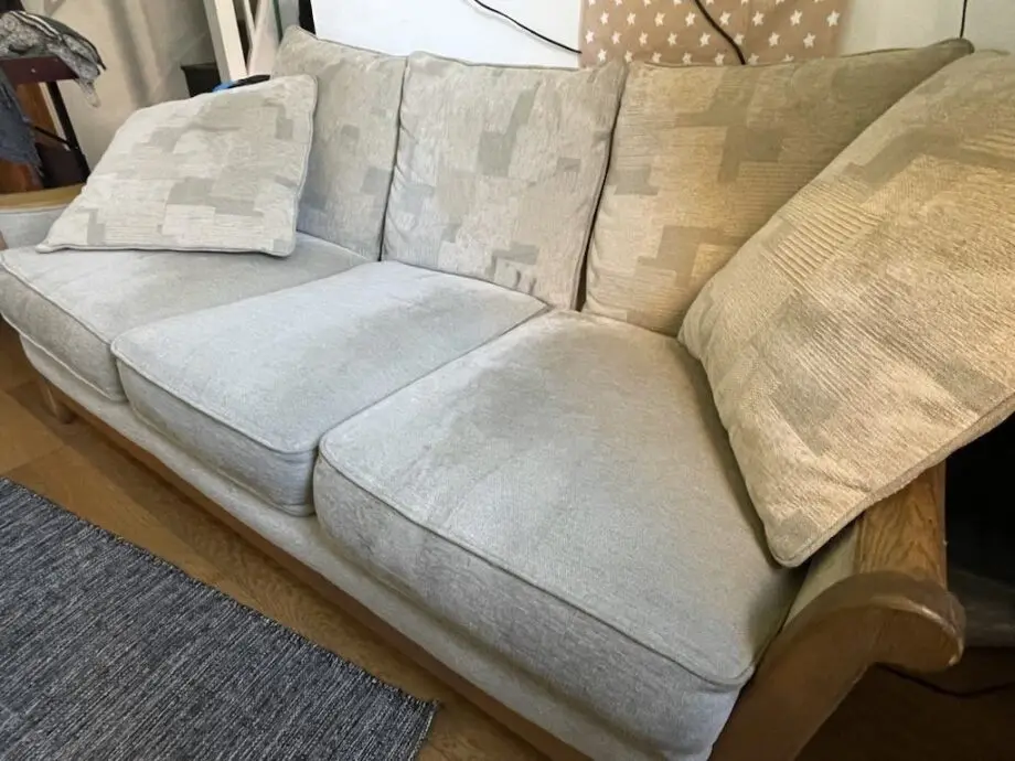 Upholstered Brown solid wood 3-seater Sofa
