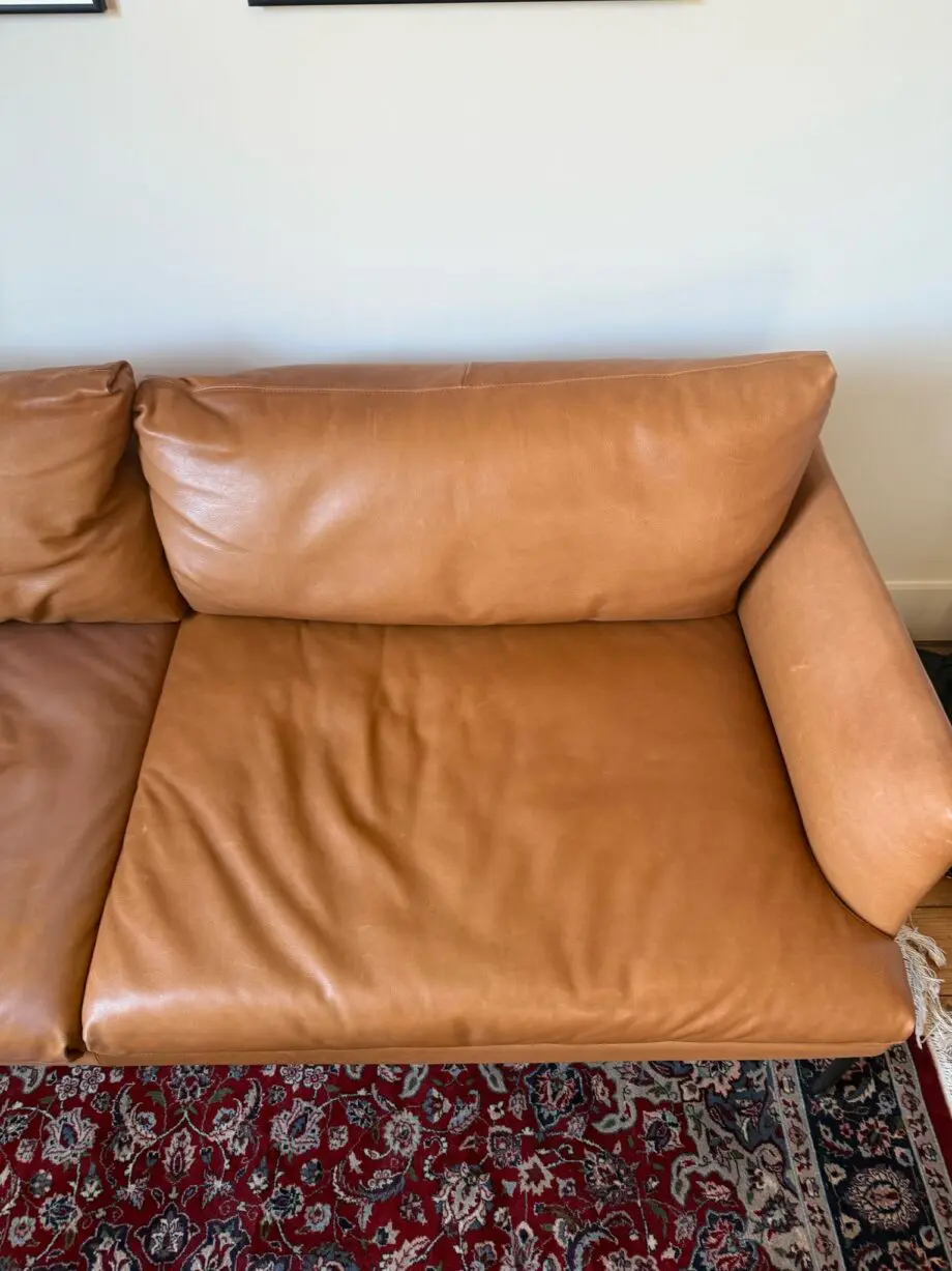 Heal’s leather sofa