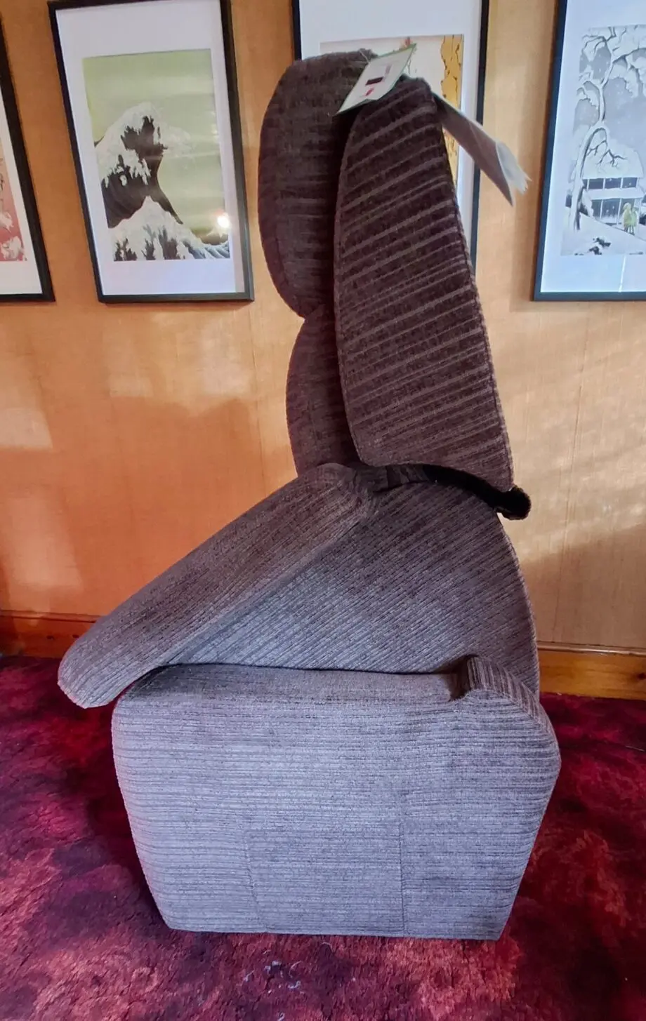 DFS Newbury Rise and Tilt Power Recliner Chair in Chocolate Brown. 3 Motors Lift Chair, Easy Operation.