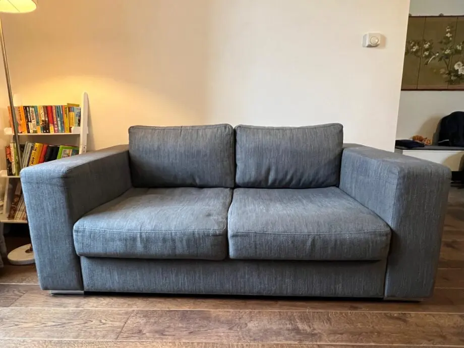 BoConcept Celano Sofa Dark Grey & Boxy Footstool