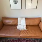 Heal’s leather sofa