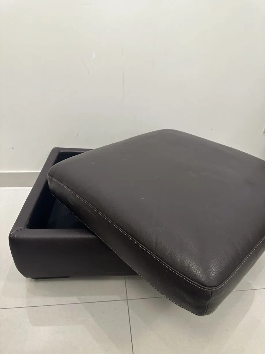 4pcs DFS Chocolate Brown Leather Sofa Set