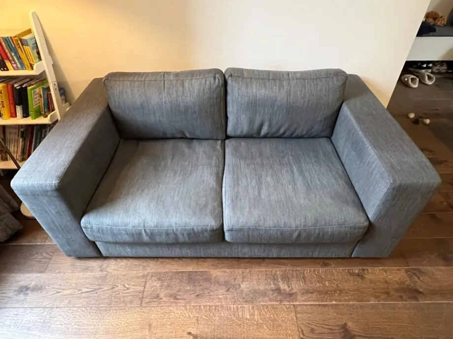 BoConcept Celano Sofa Dark Grey & Boxy Footstool