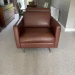 Bo Concept Osaka leather sofa and 2 chairs