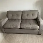 Grey Fabric 3 Seater Sofa - Excellent Condition