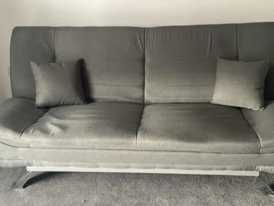 Dark grey 3 seater sofa bed