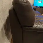 Two seater brown sofa