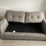 Grey Fabric 3 Seater Sofa - Excellent Condition