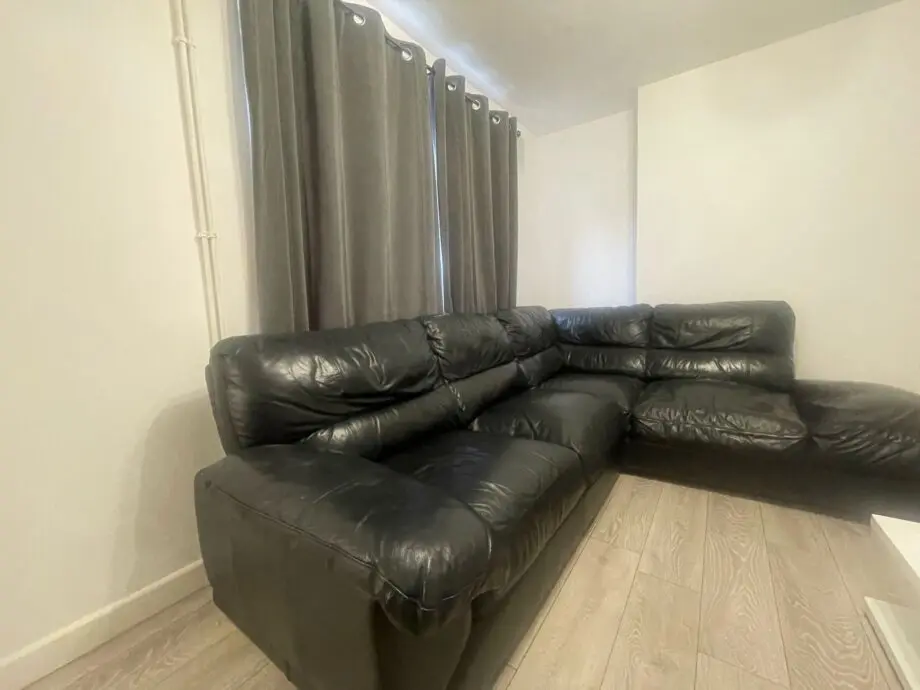 L shape leather sofa coach