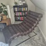 Mid Century Vintage Oviedo Leather Chaise Vintage Cigar Leather