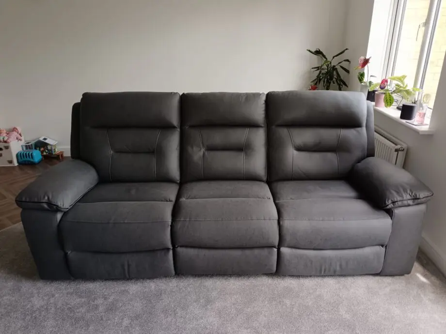 DFS Braylan 3 Seater + 2 Seater Recliner Sofa Set Ash Grey