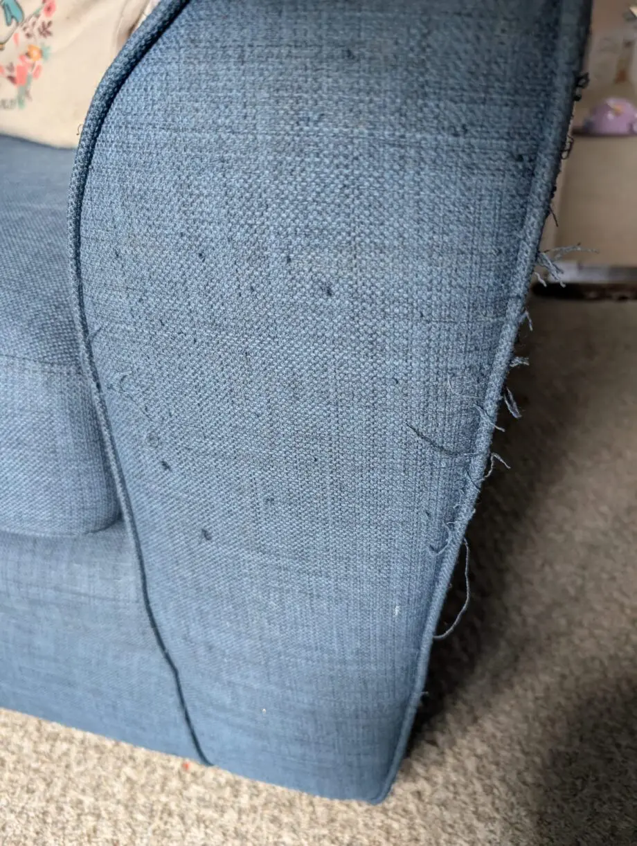DFS Cotton Navy Blue Sofa