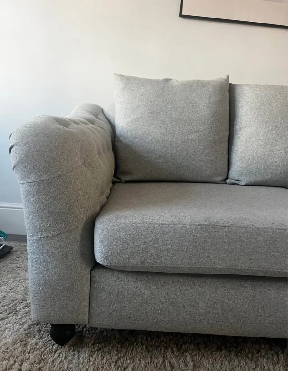 Grey corner sofa & arm chair set