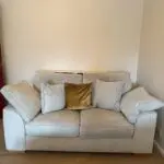 Fish pools 2-seater Sofas (2x) and 1 storage footstool