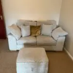 Fish pools 2-seater Sofas (2x) and 1 storage footstool