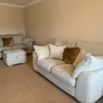 Fish pools 2-seater Sofas (2x) and 1 storage footstool