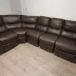 Harvey’s soft leather recliner corner sofa