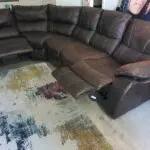 Harvey’s soft leather recliner corner sofa