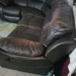 Harvey’s soft leather recliner corner sofa