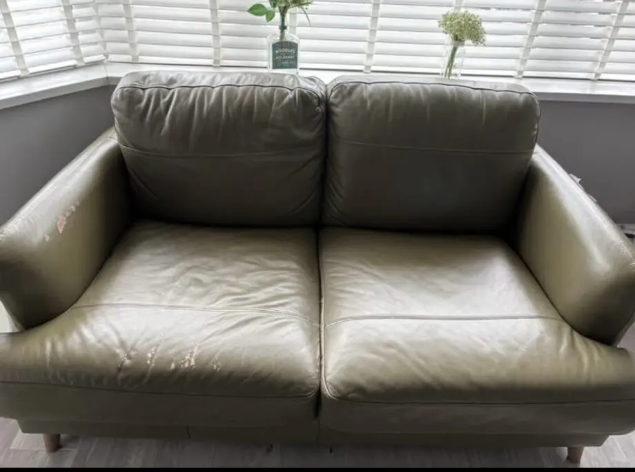 Fab sofa- two green 2 seater sofas
