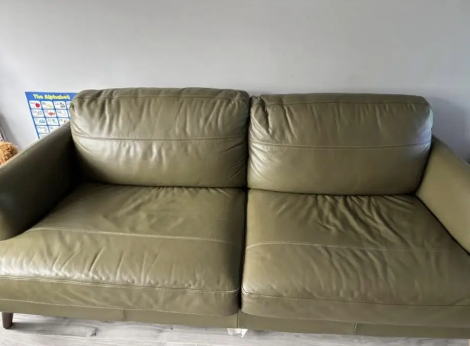 Fab sofa- two green 2 seater sofas