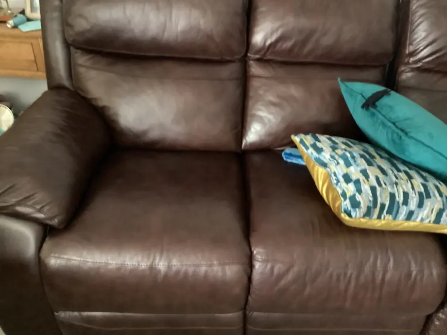 Harvey’s leather sofa