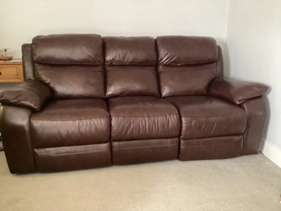 Harvey’s leather sofa