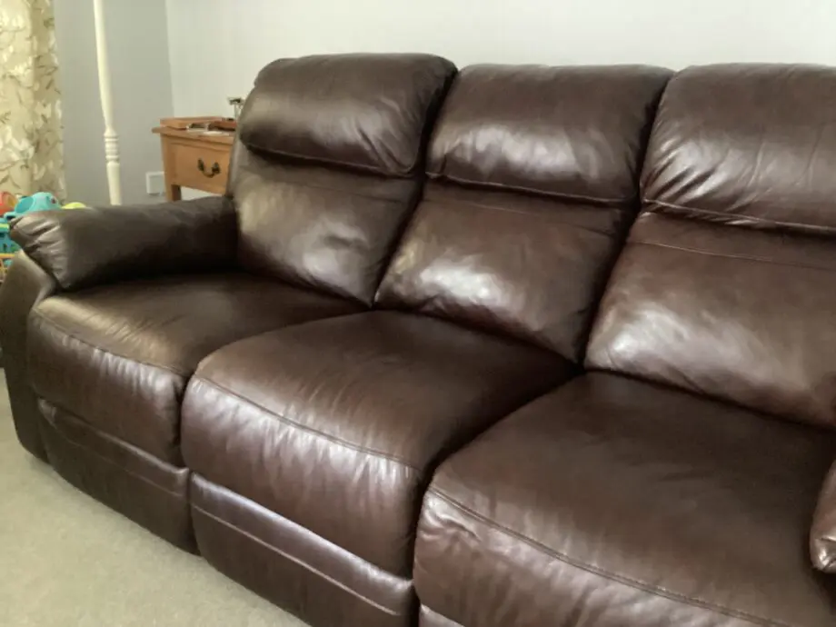 Harvey’s leather sofa